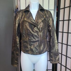 ROCK & REPUBLIC Gilded moto jacket  S